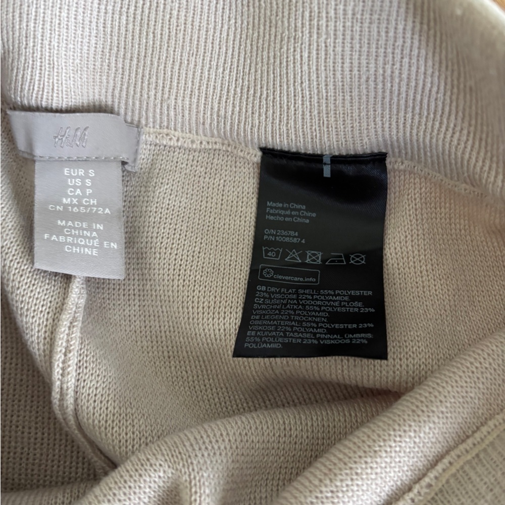 H&M knit trousers cream size small - Picture 5 of 5